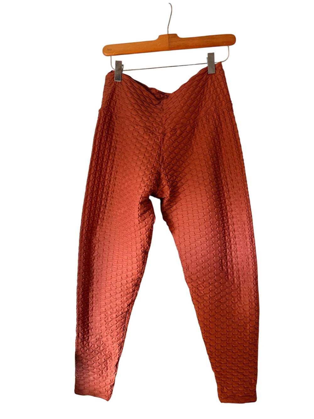Booty by Brabants Honeycomb Textured Leggings in Rust